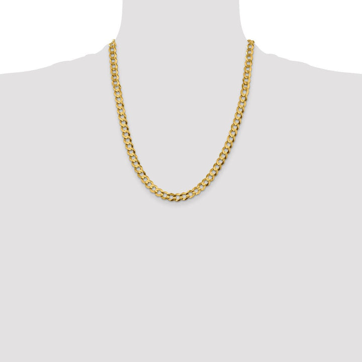 Gold 7.2mm Cuban Chain, 22" - Chain - Design Jewellers Edmonton