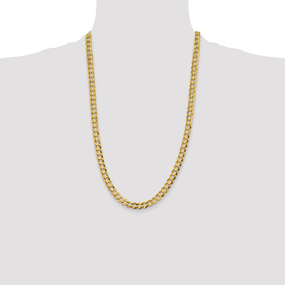 Gold 7.2mm Cuban Chain, 26