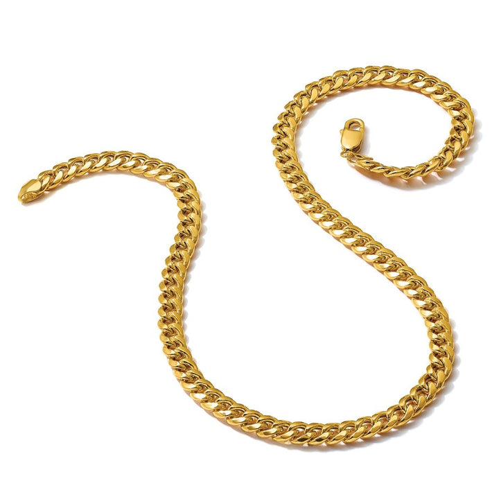 Gold 7.3mm Cuban Chain, 18" - Chain - Design Jewellers Edmonton
