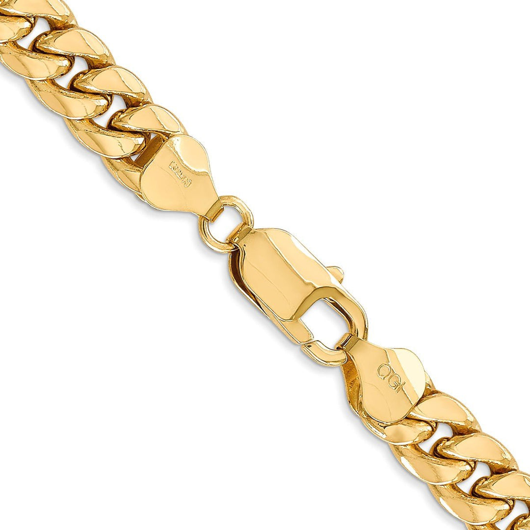Gold 7.3mm Cuban Chain, 18