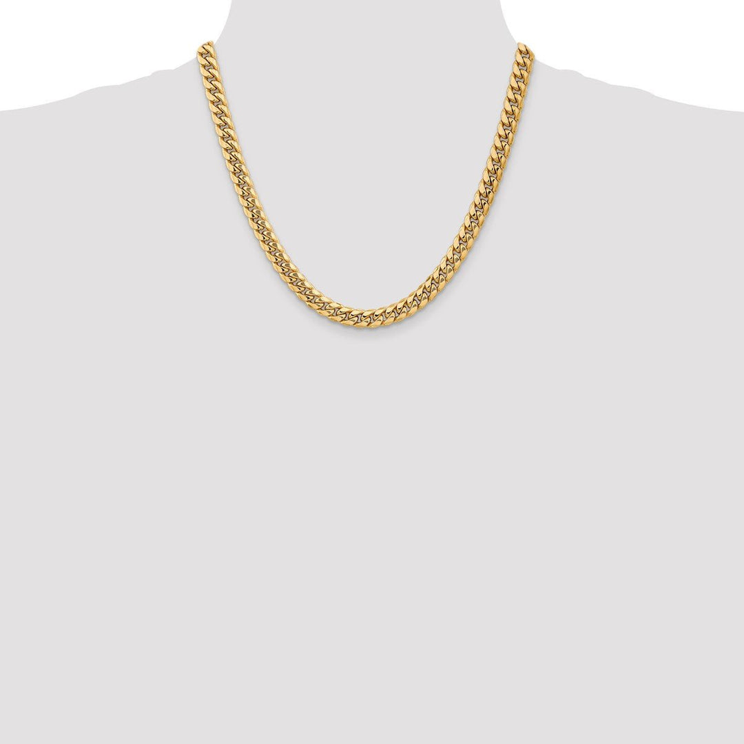 Gold 7.3mm Cuban Chain, 20