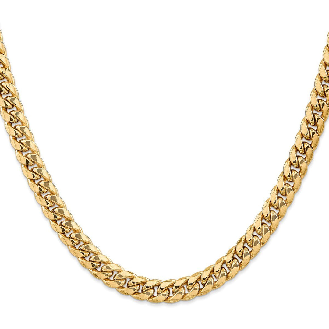 Gold 7.3mm Cuban Chain, 22