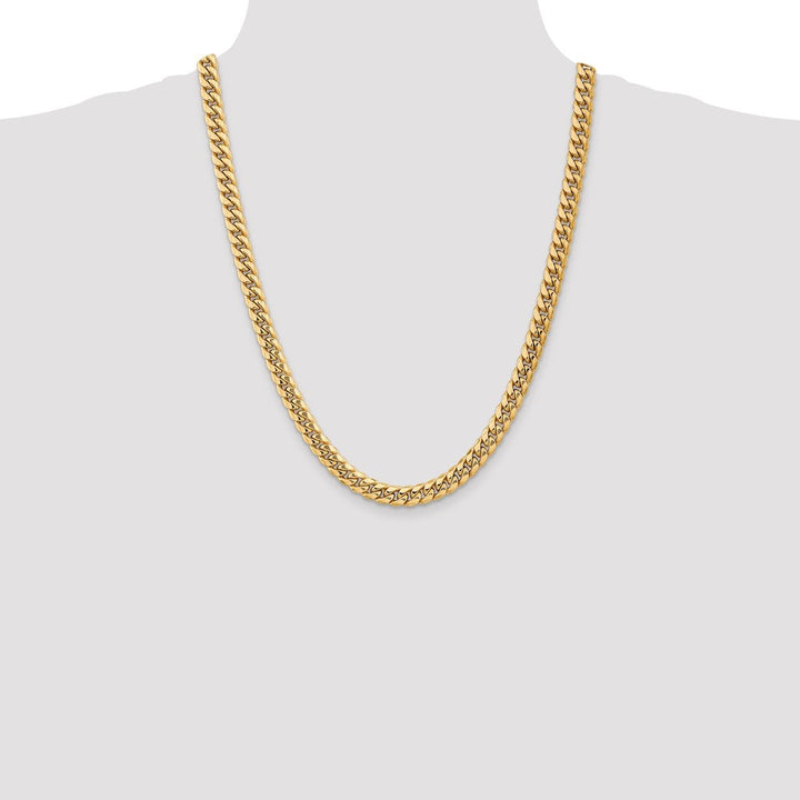 Gold 7.3mm Cuban Chain, 24" - Chain - Design Jewellers Edmonton