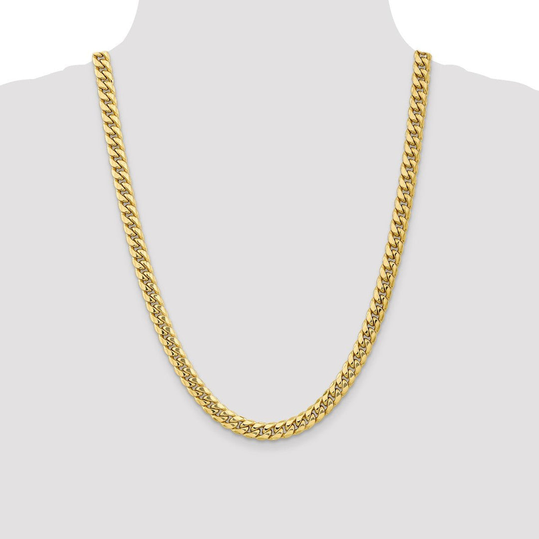 Gold 7.3mm Cuban Chain, 24