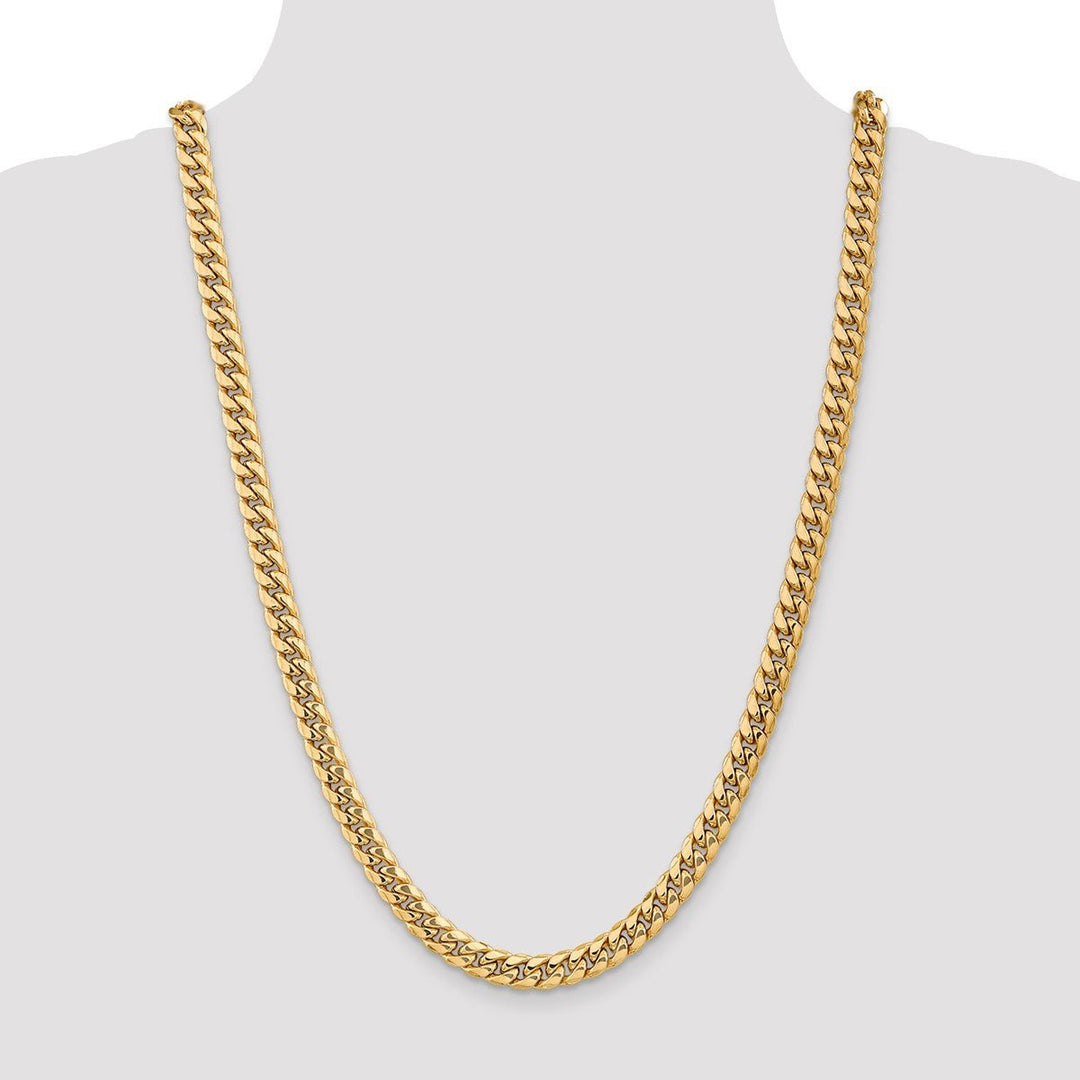 Gold 7.3mm Cuban Chain, 26