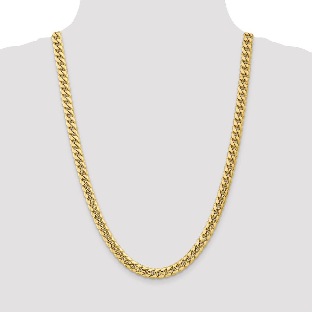 Gold 7.3mm Cuban Chain, 26