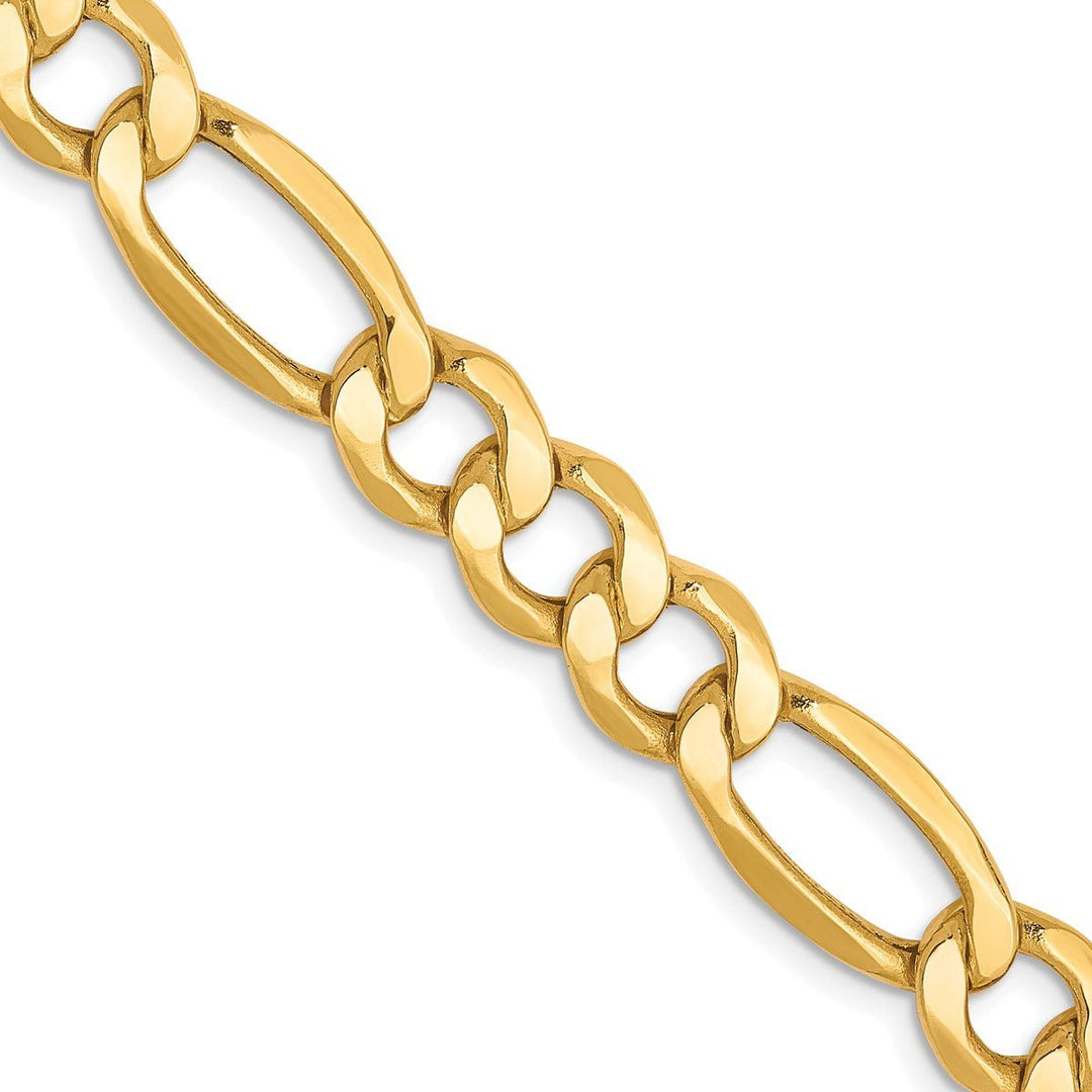 Gold 7.3mm Figaro Chain, 20"
