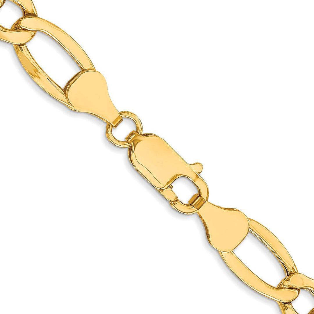 Gold 7.3mm Figaro Chain, 22