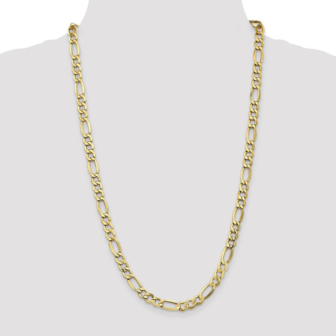 Gold 7.3mm Figaro Chain, 24
