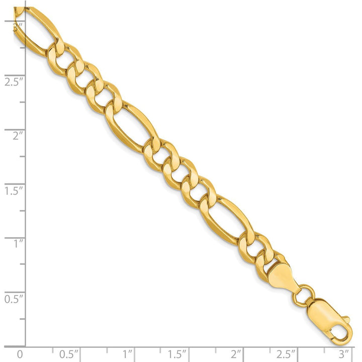 Gold 7.3mm Figaro Chain, 8" - Chain - Design Jewellers Edmonton