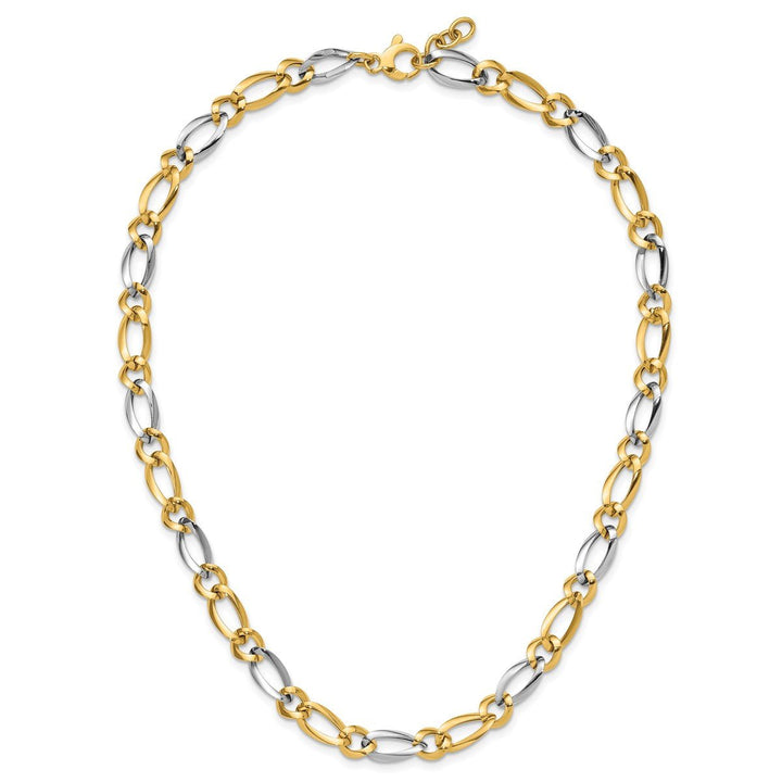 Gold 7.3mm Open Link Necklace, 17.5" - Necklace - Design Jewellers Edmonton