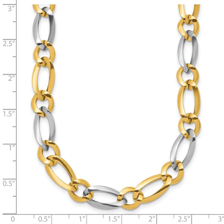 Gold 7.3mm Open Link Necklace, 17.5" - Necklace - Design Jewellers Edmonton