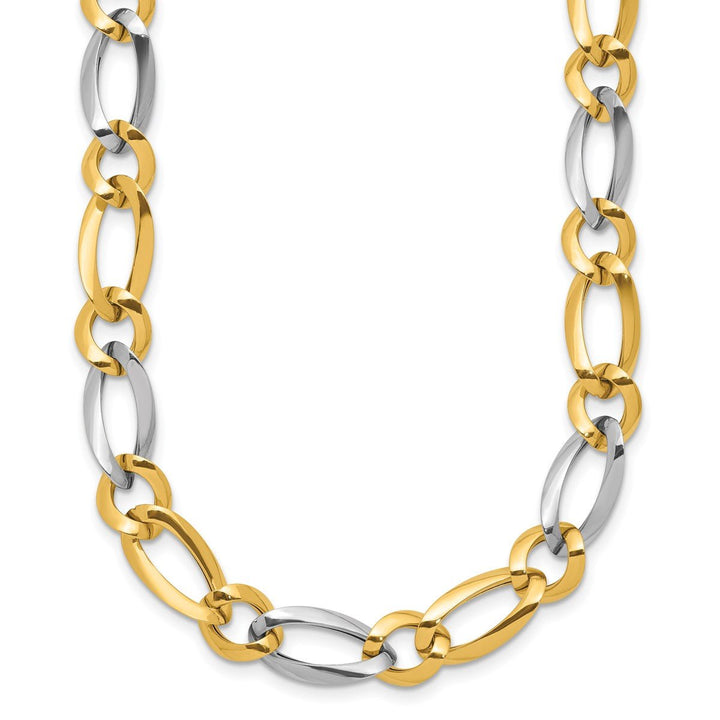 Gold 7.3mm Open Link Necklace, 17.5" - Necklace - Design Jewellers Edmonton