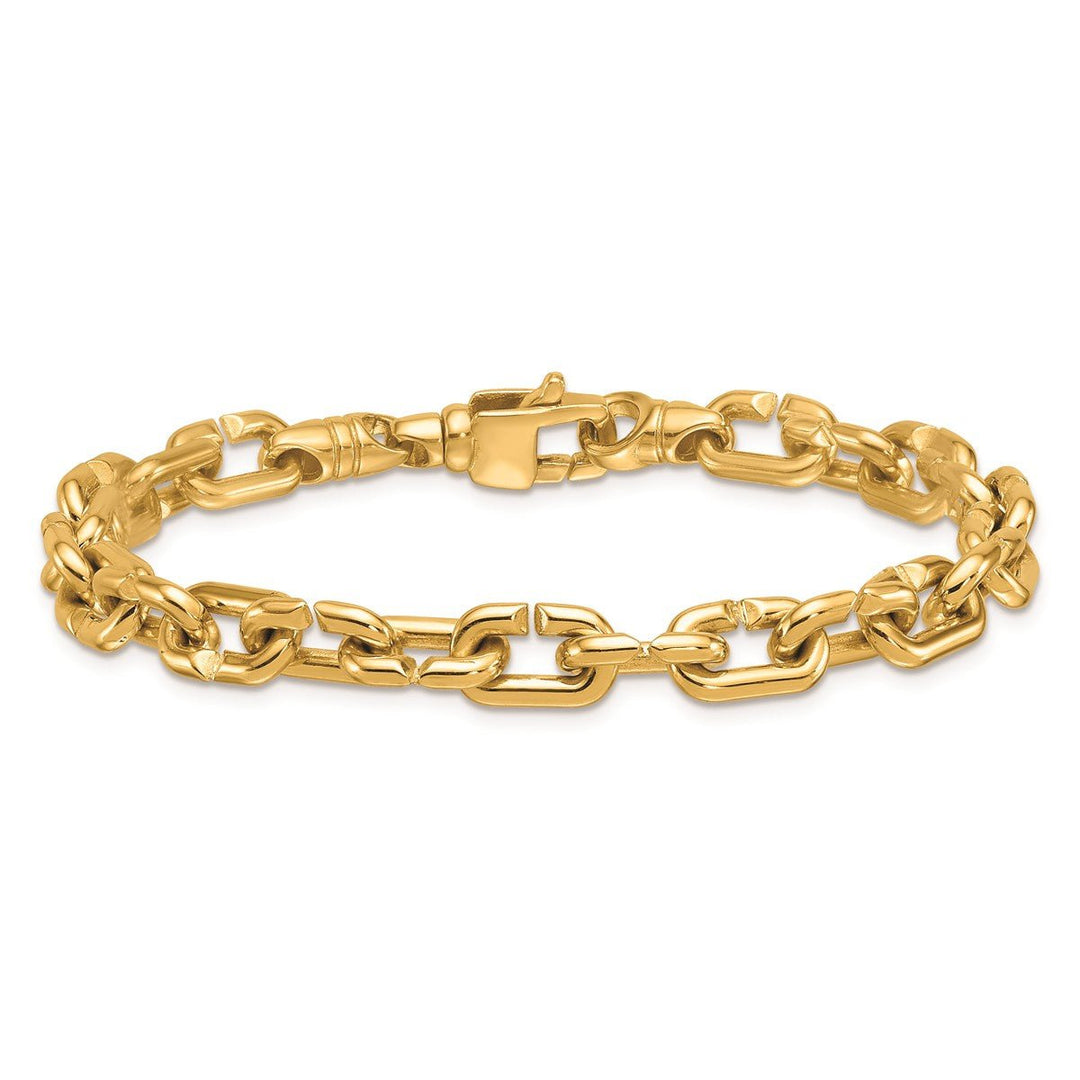 Gold 7.4mm Cable Bracelet, 8