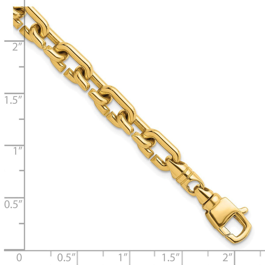 Gold 7.4mm Cable Bracelet, 8