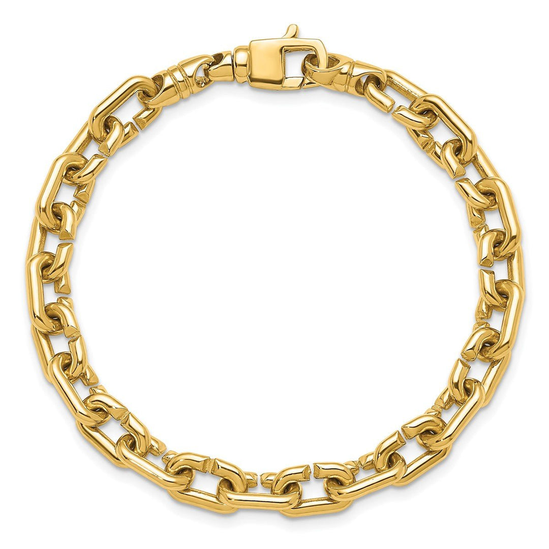 Gold 7.4mm Cable Bracelet, 8