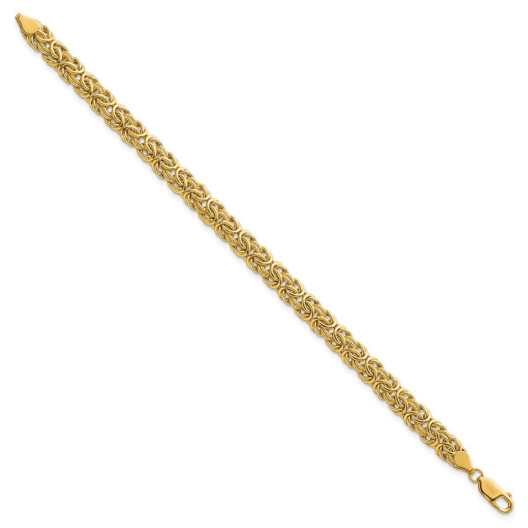 Gold 7.5mm Byzantine Bracelet, 7.5