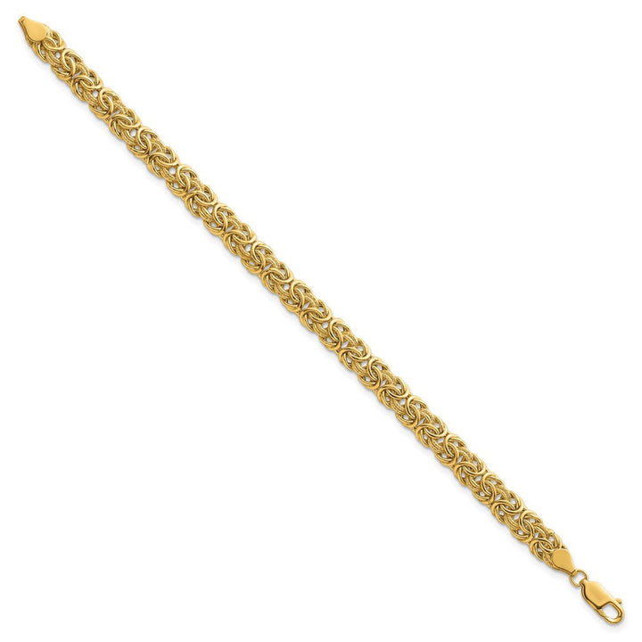 Gold 7.5mm Byzantine Bracelet, 7.5" - Bracelet - Design Jewellers Edmonton