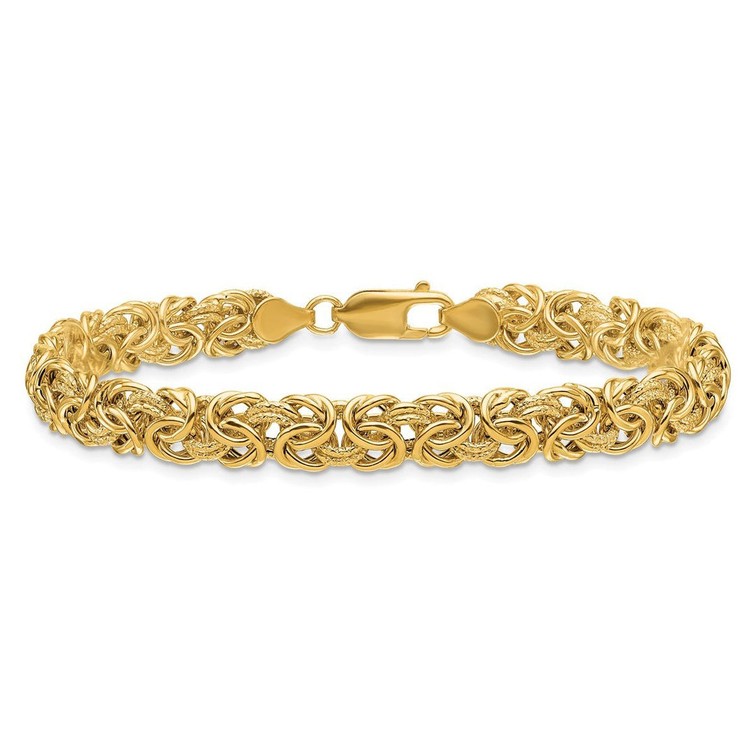 Gold 7.5mm Byzantine Bracelet, 7.5