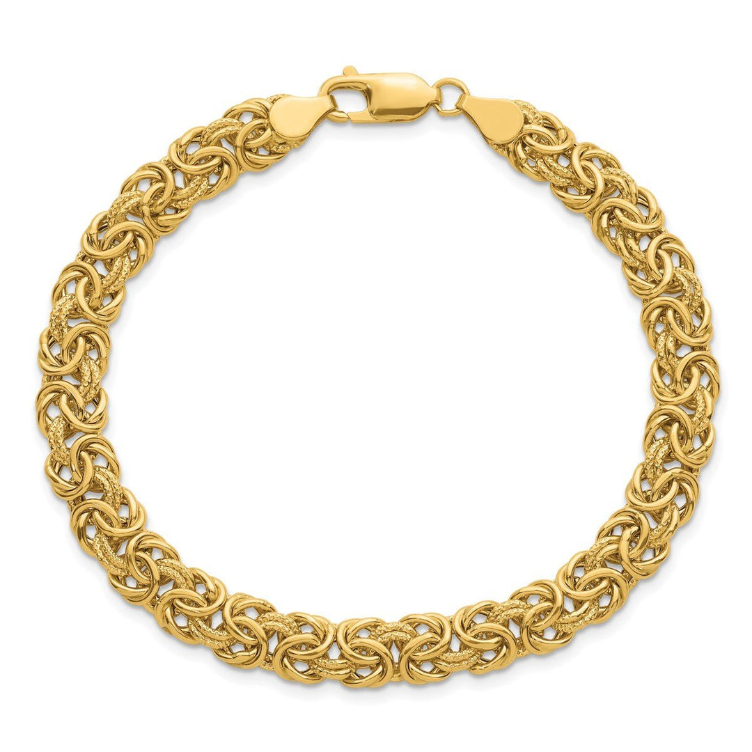 Gold 7.5mm Byzantine Bracelet, 7.5