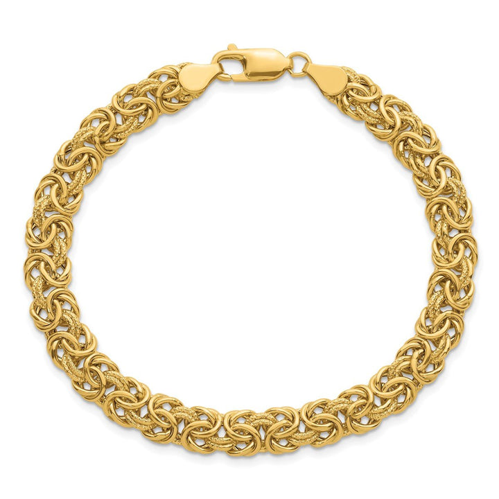 Gold 7.5mm Byzantine Bracelet, 7.5" - Bracelet - Design Jewellers Edmonton