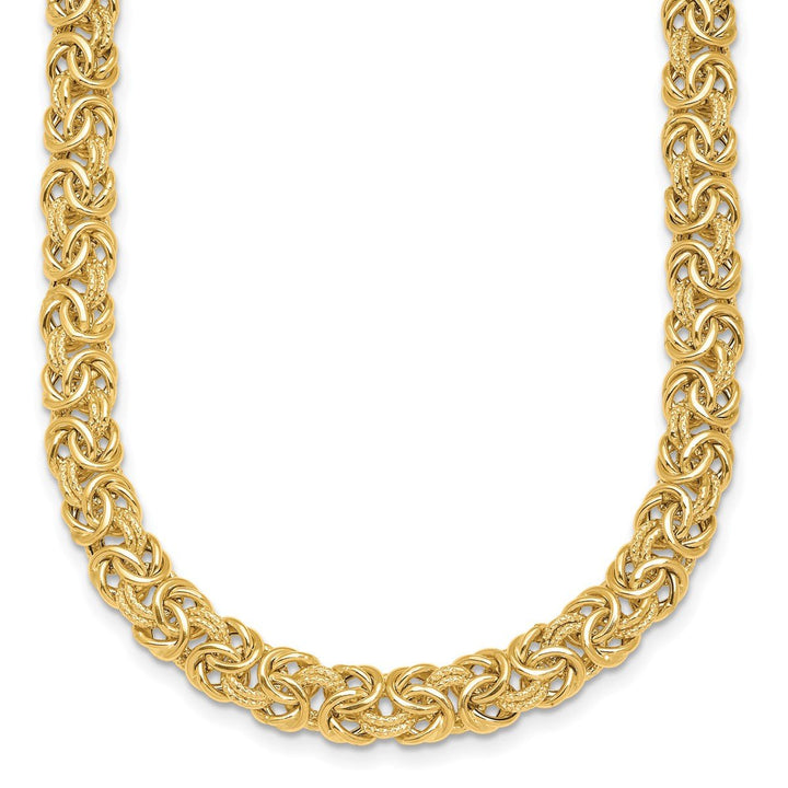 Gold 7.5mm Byzantine Necklace, 16.5" - Necklace - Design Jewellers Edmonton