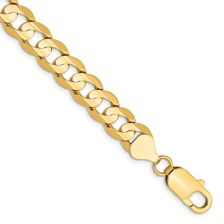Gold 7.5mm Curb Chain, 8" - Chain - Design Jewellers Edmonton