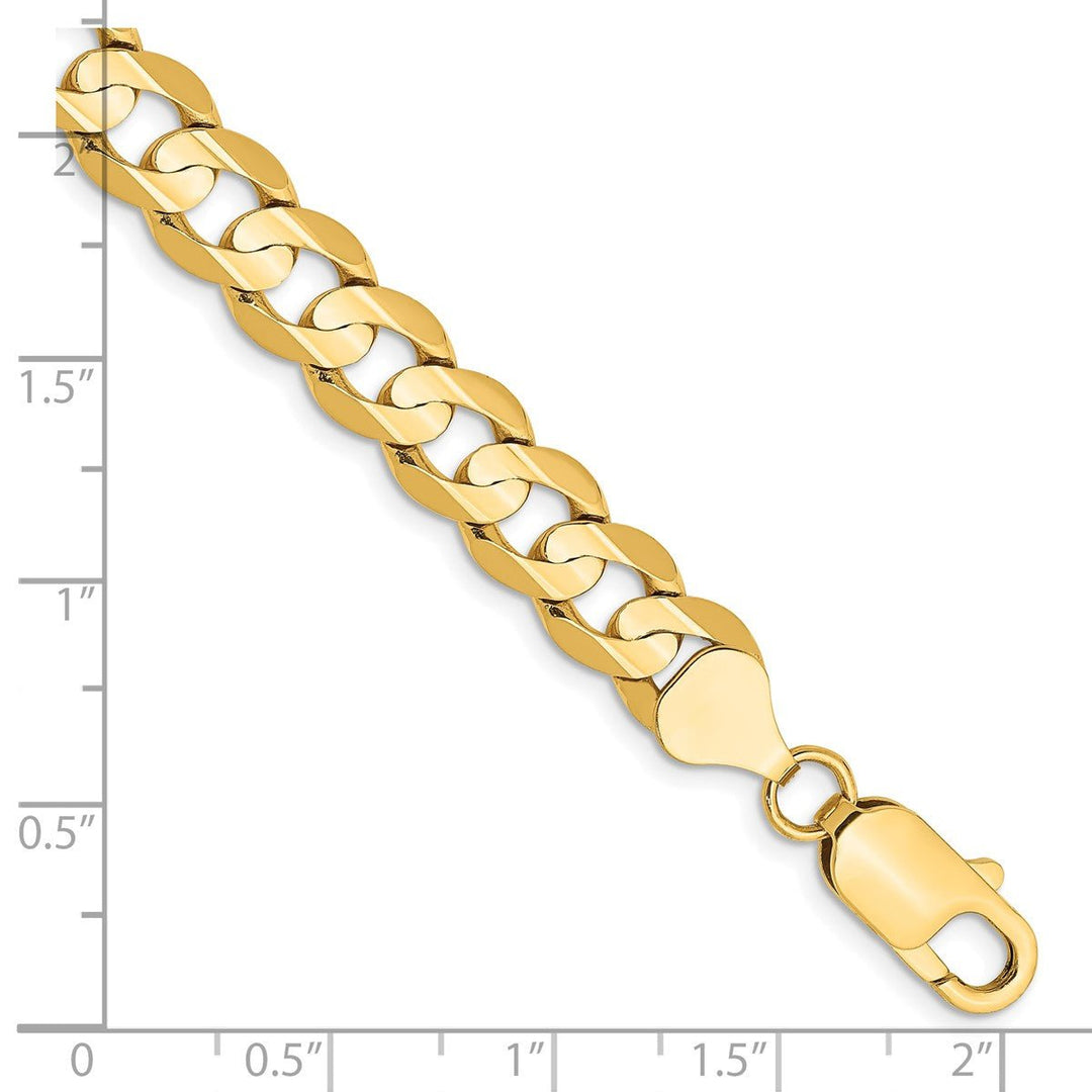 Gold 7.5mm Curb Chain, 8