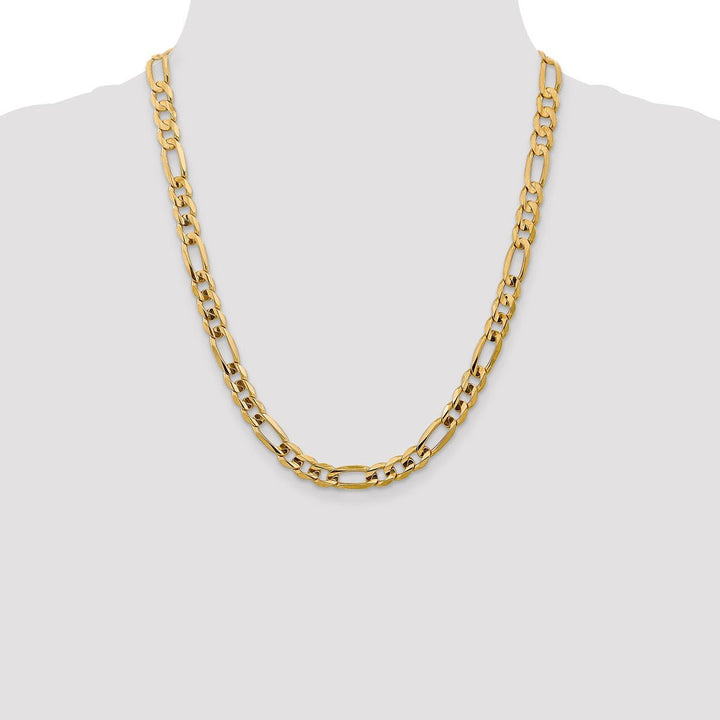 Gold 7.5mm Figaro Bracelet, 22" - Bracelet - Design Jewellers Edmonton