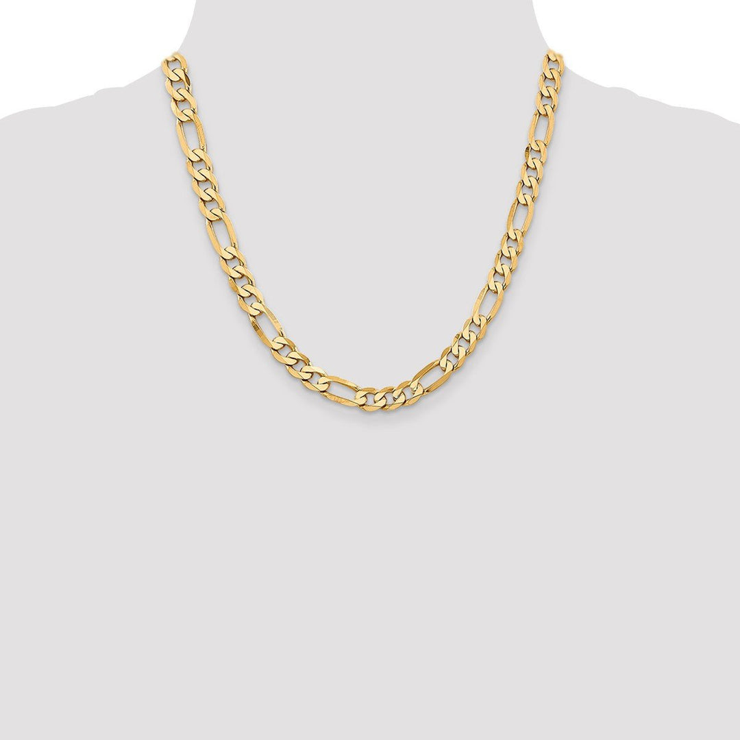 Gold 7.5mm Figaro Chain, 22