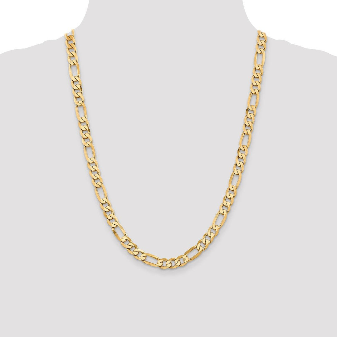Gold 7.5mm Figaro Chain, 24