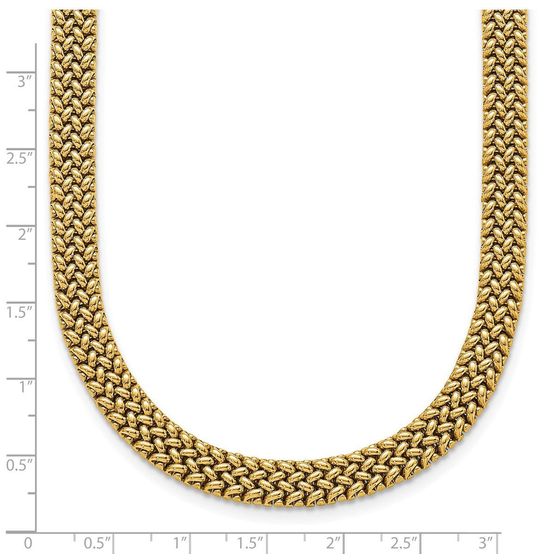 Gold 7.5mm Omega Necklace, 16