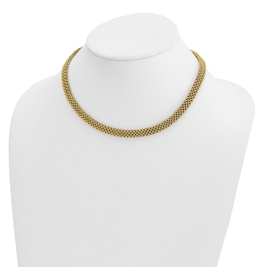 Gold 7.5mm Omega Necklace, 16