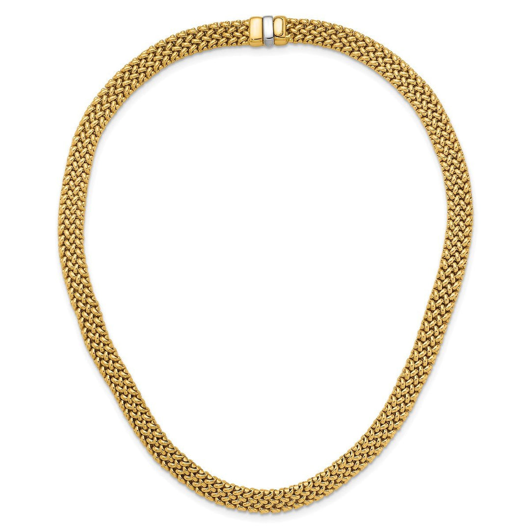 Gold 7.5mm Omega Necklace, 16