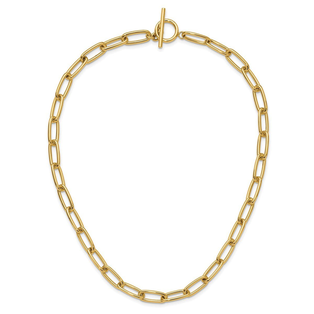 Gold 7.5mm Paperclip Chain, 18