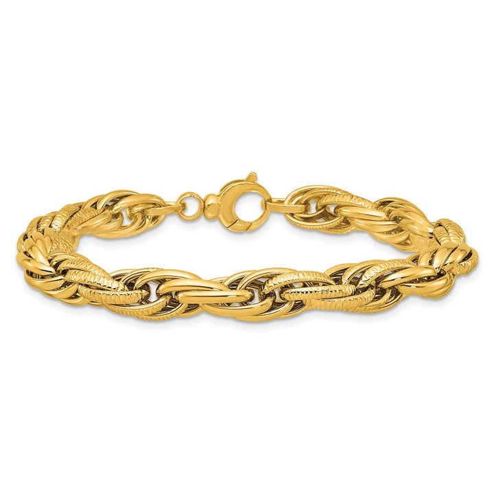 Gold 7.5mm Rope Bracelet, 7.25" - Bracelet - Design Jewellers Edmonton