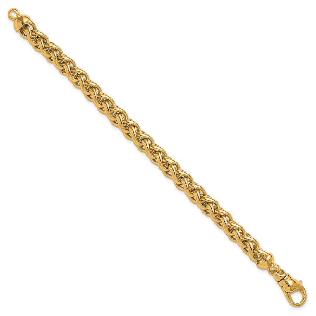 Gold 7.5mm Spiga (Wheat) Chain, 8