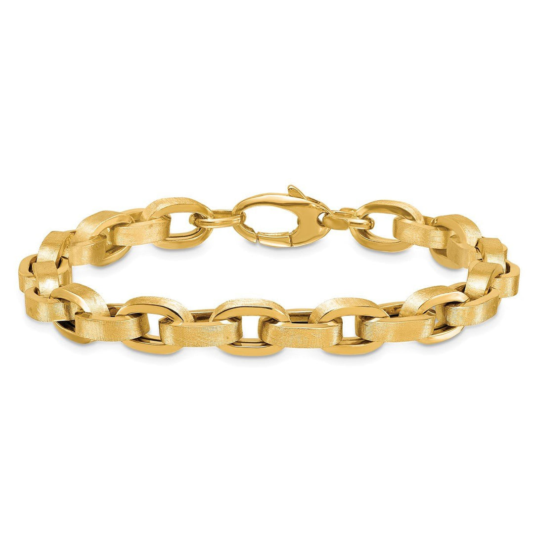 Gold 7.75mm Cable Bracelet, 8.25