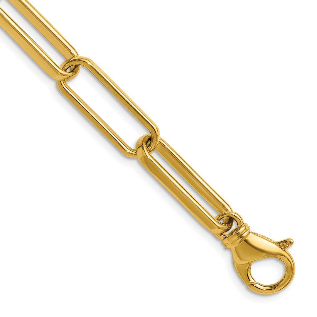 Gold 7.7mm Paperclip Chain, 30"
