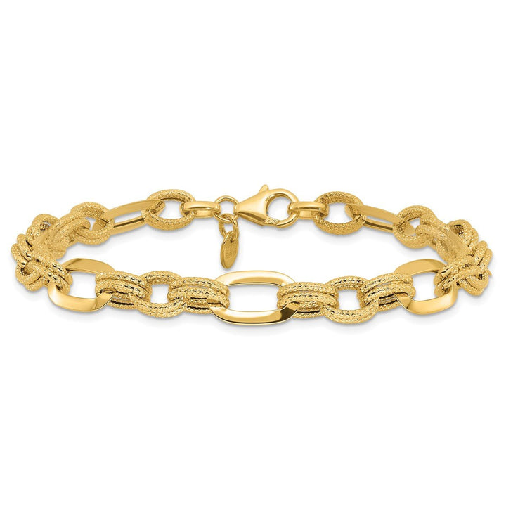 Gold 7.8mm Cable Bracelet, 7.5" - Bracelet - Design Jewellers Edmonton