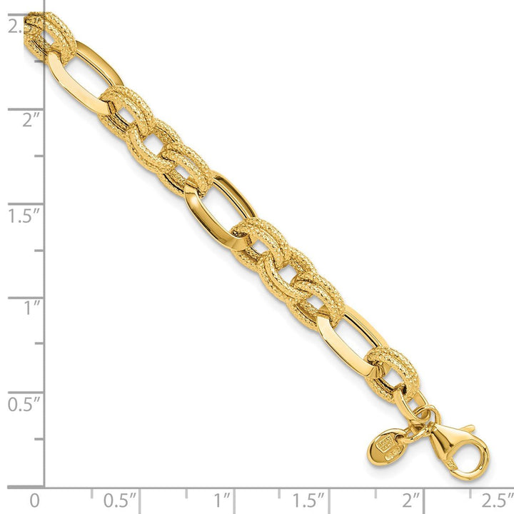 Gold 7.8mm Cable Bracelet, 7.5" - Bracelet - Design Jewellers Edmonton