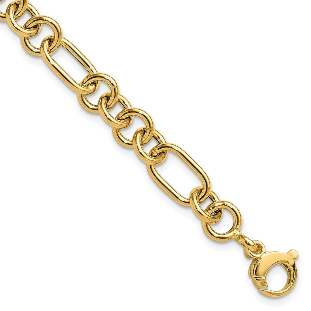 Gold 7.9mm Link, Other Bracelet, 7.75"