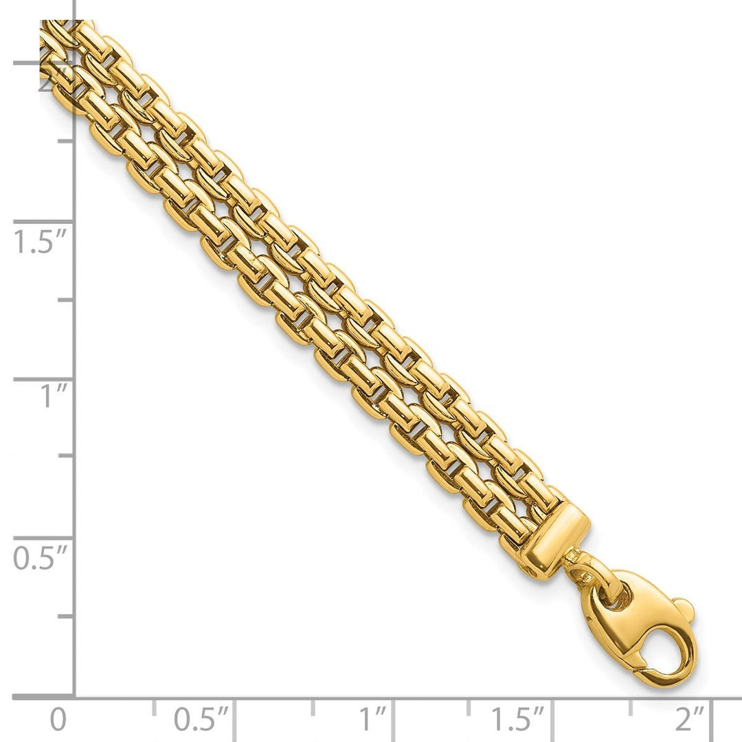 Gold 7mm Cable Bracelet, 7.25