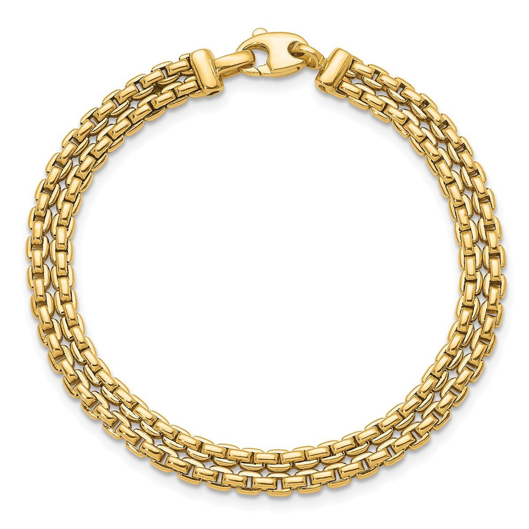Gold 7mm Cable Bracelet, 7.25