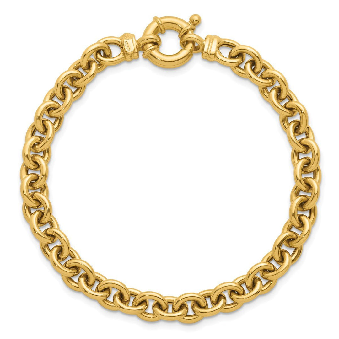 Gold 7mm Cable Bracelet, 7.5