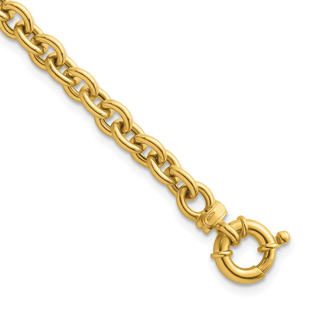Gold 7mm Cable Bracelet, 7.5"