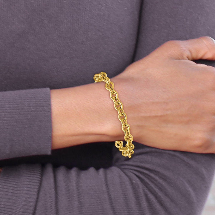 Gold 7mm Cable Bracelet, 7.5" - Bracelet - Design Jewellers Edmonton