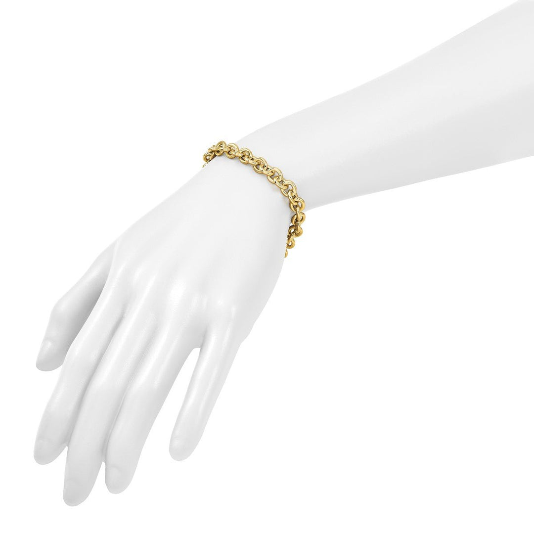 Gold 7mm Cable Bracelet, 7.5