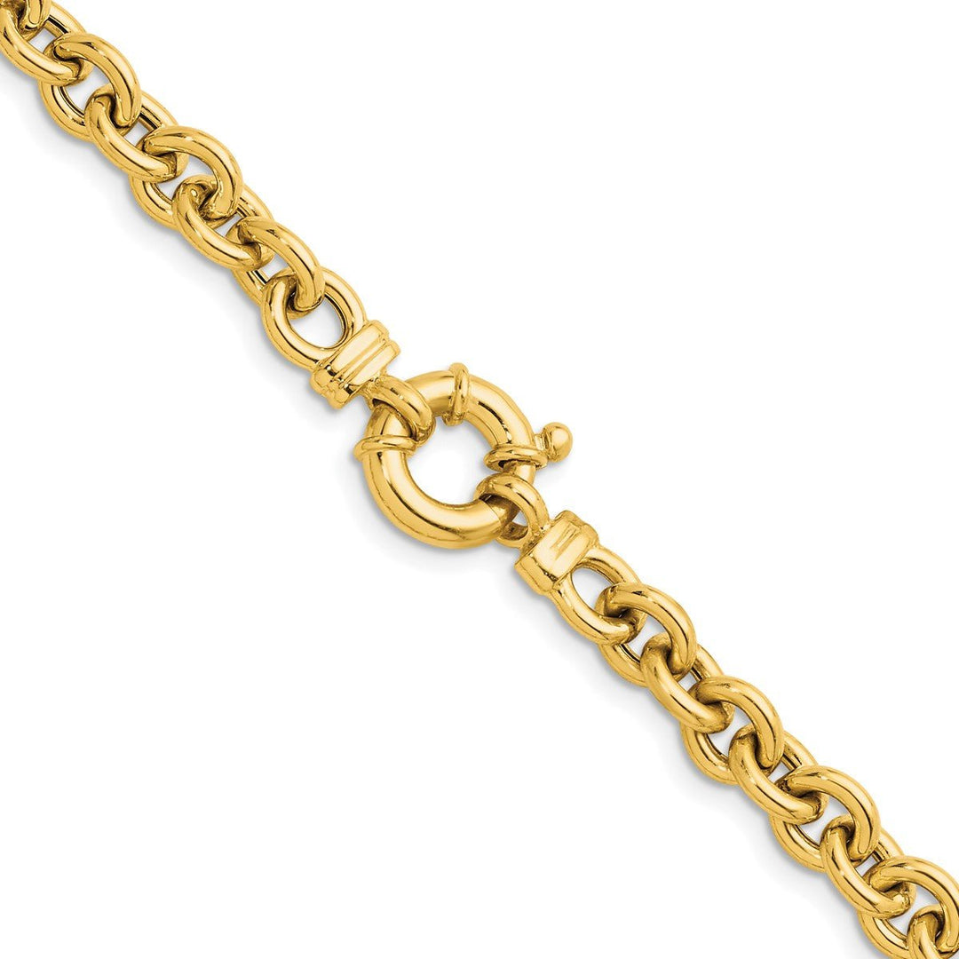 Gold 7mm Cable Necklace, 18