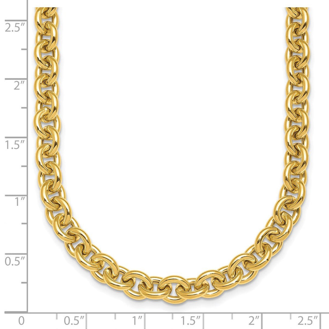 Gold 7mm Cable Necklace, 18